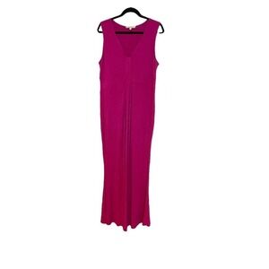 Kimi + Kai Maternity Mermaid Maxi Dress Sleeveless Pink Women's Size L